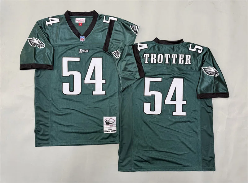 Men's Philadelphia Eagles #54 Jeremiah Trotter 2000 Midnight Green Throwback Jersey
