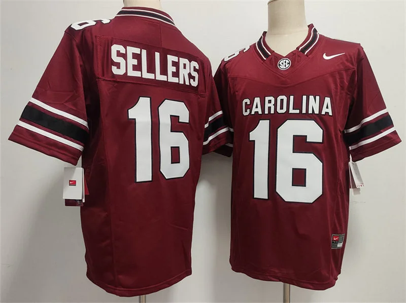 Men's South Carolina Gamecocks #16 LaNorris Sellers 2026 Nike Garnet Football Game Jersey Men's South Carolina Gamecocks #16 LaNorris Sellers 2026 Nike Garnet Football Game Jersey