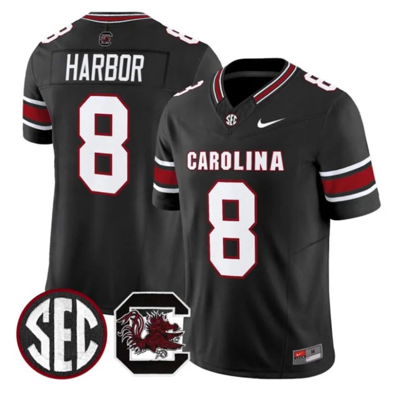 South Carolina Gamecocks #8 Nyck Harbor 2026 Nike Black Football Game Jersey