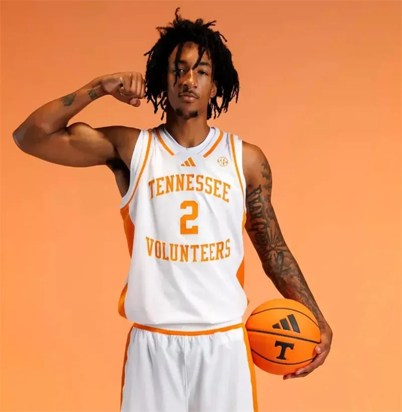Tennessee Volunteers #2 Juke Harris 2026 Adidas White Basketball Game Jersey