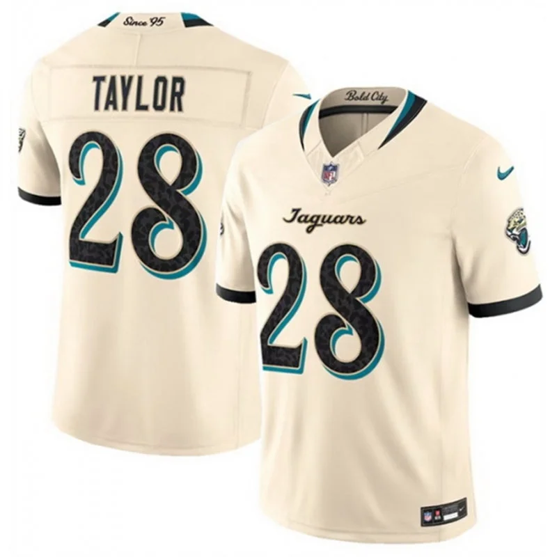 Mens Jacksonville Jaguars Retired Player #28 Fred Taylor Natural 2026 F. U. S. E. Rivalries Collection Limited Jersey