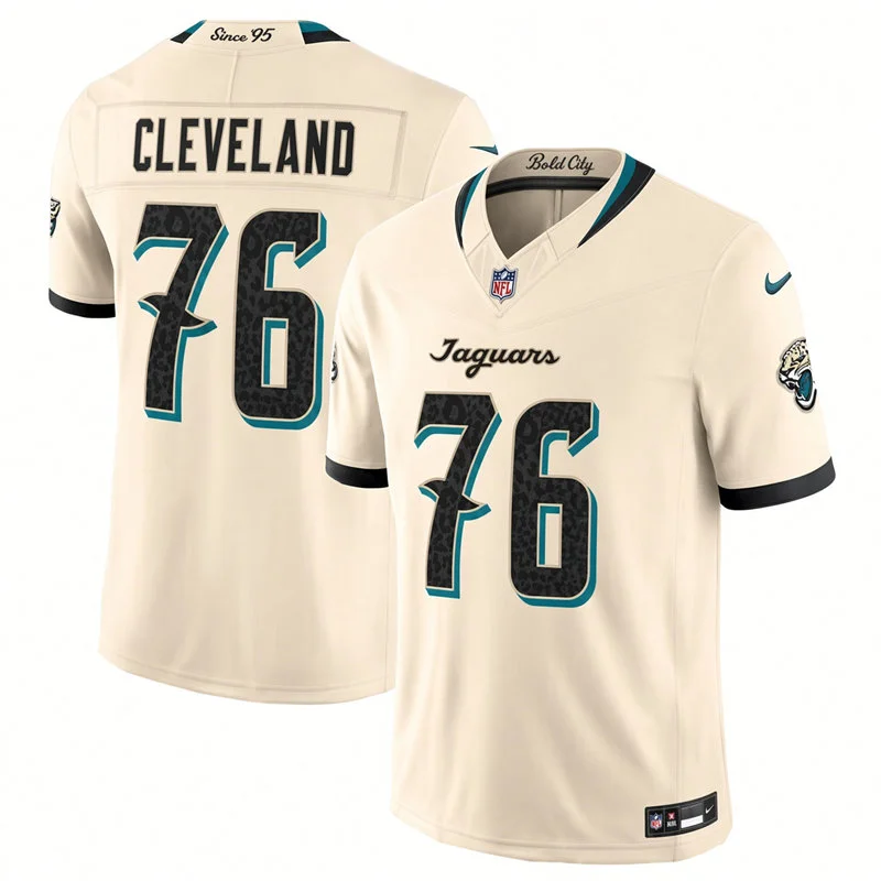 Mens Jacksonville Jaguars #76 Ezra Cleveland Natural 2026 F. U. S. E. Rivalries Collection Limited Jersey