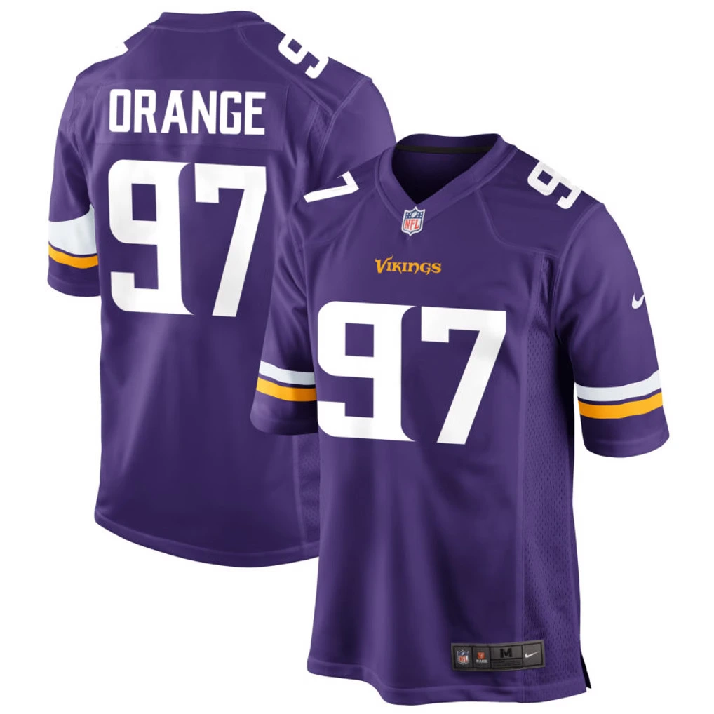 Men's Minnesota Vikings #97 Domonique Orange Nike Purple F.U.S.E. Vapor Limited Jersey