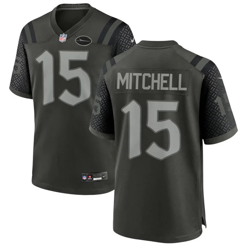 Men's New York Jets #15 Adonai Mitchell Gotham Green Rivalries Collection Limited Jersey