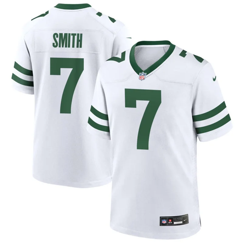 Men's New York Jets #7 Geno Smith Nike White Vapor Legacy F.U.S.E. Limited Jersey
