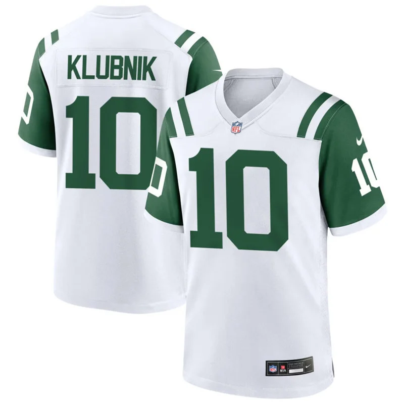 Men's New York Jets #10 Cade Klubnik White Alternate Classic F.U.S.E. Limited Jersey