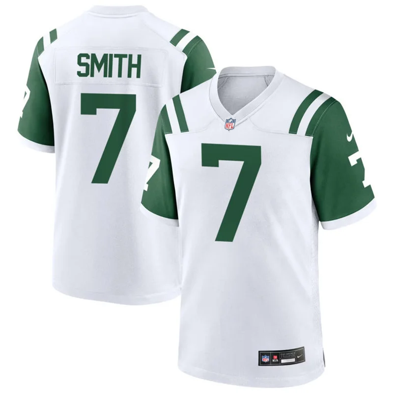 Men's New York Jets #7 Geno Smith White Alternate Classic F.U.S.E. Limited Jersey