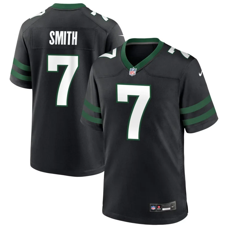 Men's New York Jets #7 Geno Smith Nike Black Alternate Legacy F.U.S.E. Limited Jersey