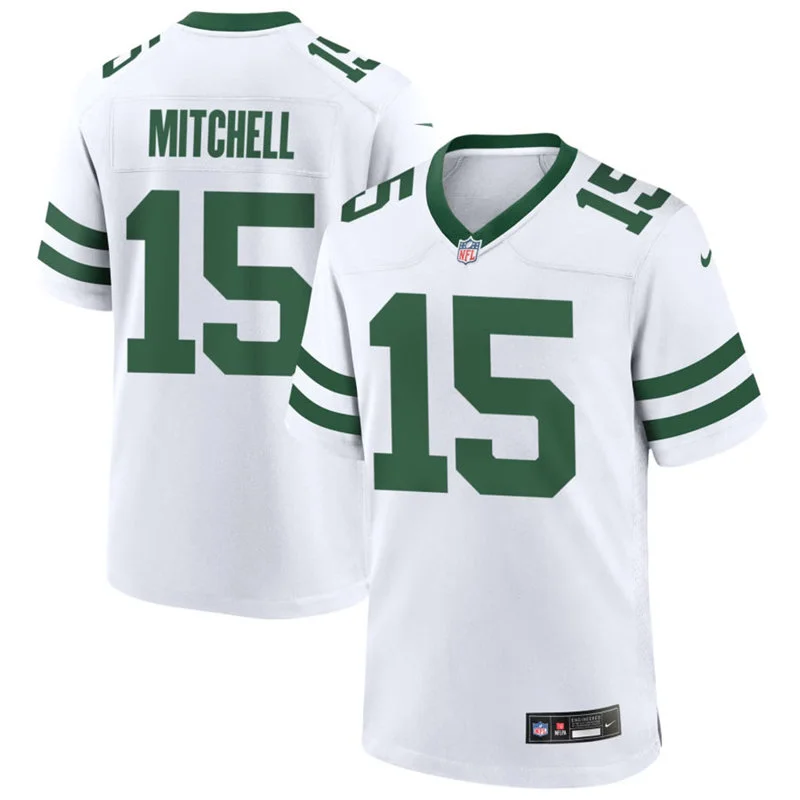 Men's New York Jets #15 Adonai Mitchell Nike White Vapor Legacy F.U.S.E. Limited Jersey