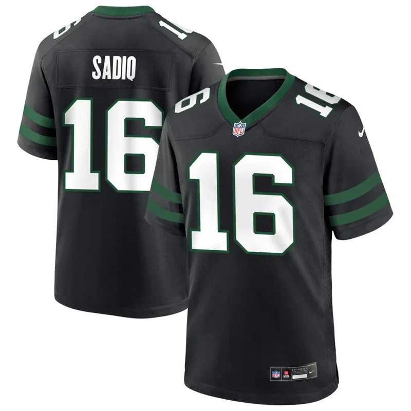 Men's New York Jets #16 Kenyon Sadiq Nike Black Alternate Legacy F.U.S.E. Limited Jersey