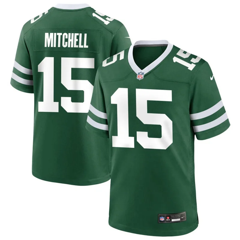 Men's New York Jets #15 Adonai Mitchell Nike Green Vapor Legacy F.U.S.E. Limited Jersey