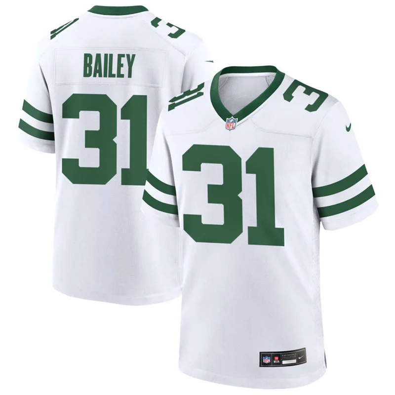Men's New York Jets #31 David Bailey Nike White Vapor Legacy F.U.S.E. Limited Jersey