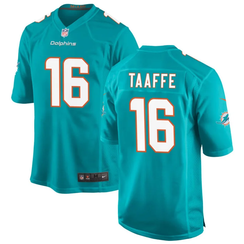 Mens Miami Dolphins #16 Michael Taaffe Nike Aqua F.U.S.E. Vapor Limited Jersey