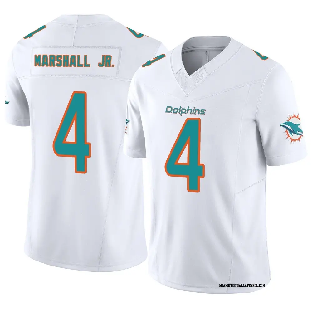 Mens Miami Dolphins #4 Jason Marshall Jr. Nike Home White F.U.S.E. Vapor Limited Jersey