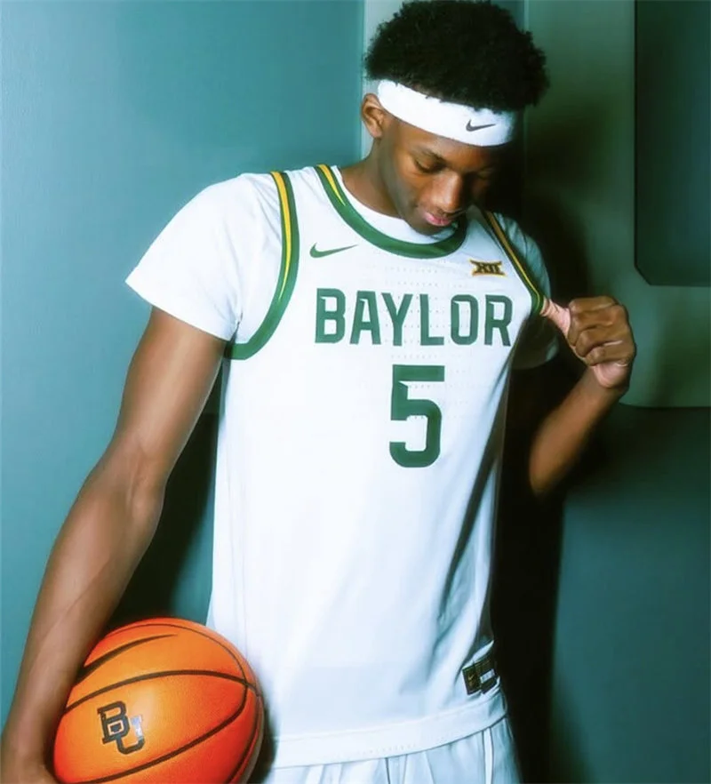 Baylor Bears #5 Dylan Mingo 2026 White Basketball Game Jersey