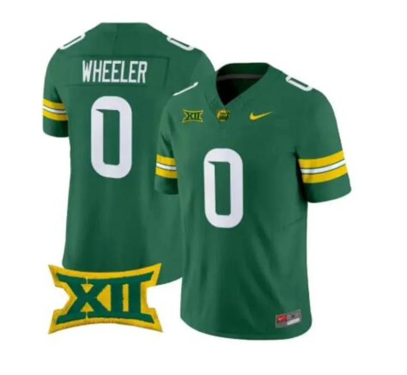 Baylor Bears #0 Hosea Wheeler 2026 Green Football Game Jersey