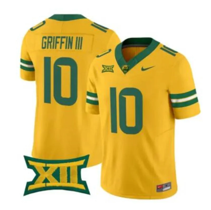 Baylor Bears #10 Robert Griffin III 2026 Yellow Football Game Jersey