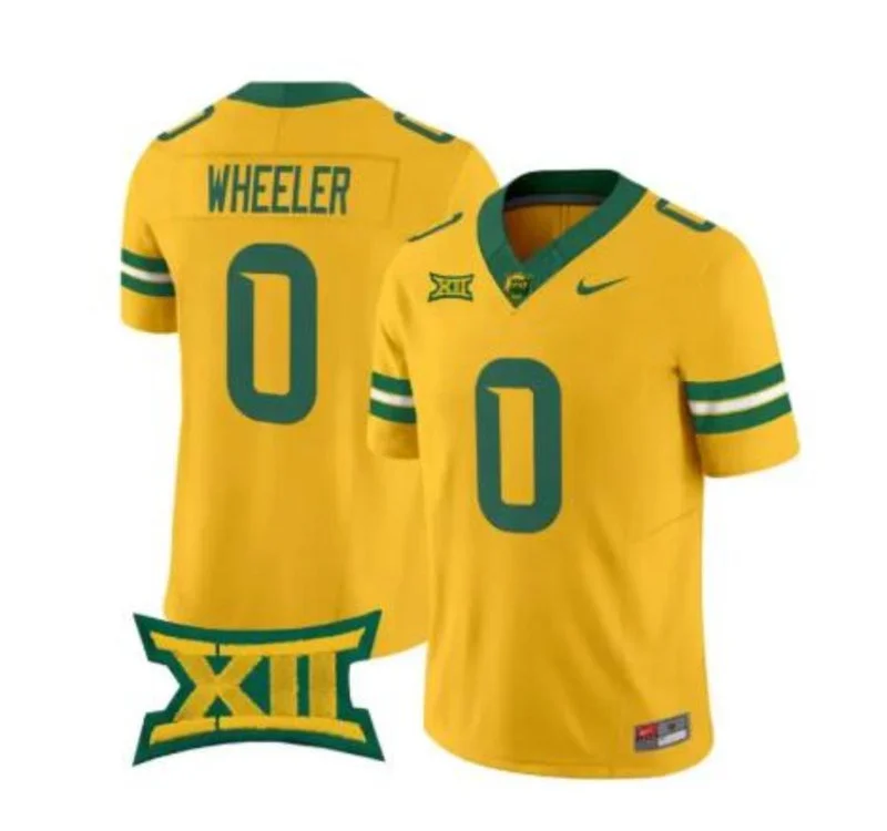 Baylor Bears #0 Hosea Wheeler 2026 Yellow Football Game Jersey Baylor Bears #0 Hosea Wheeler 2026 Yellow Football Game Jersey