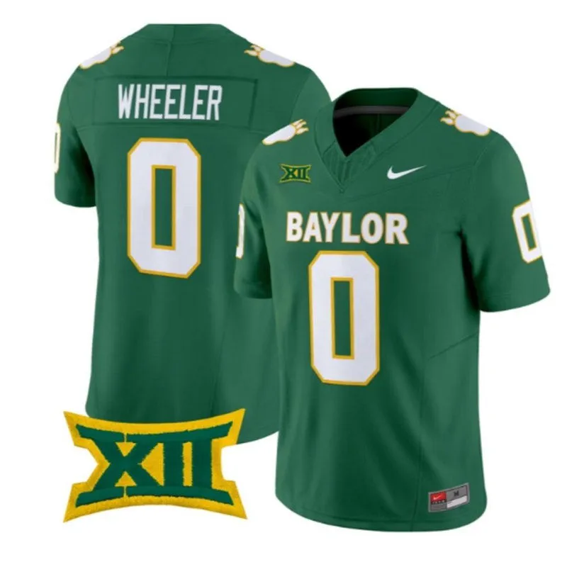 Baylor Bears #0 Hosea Wheeler Green Throwback Football Jersey