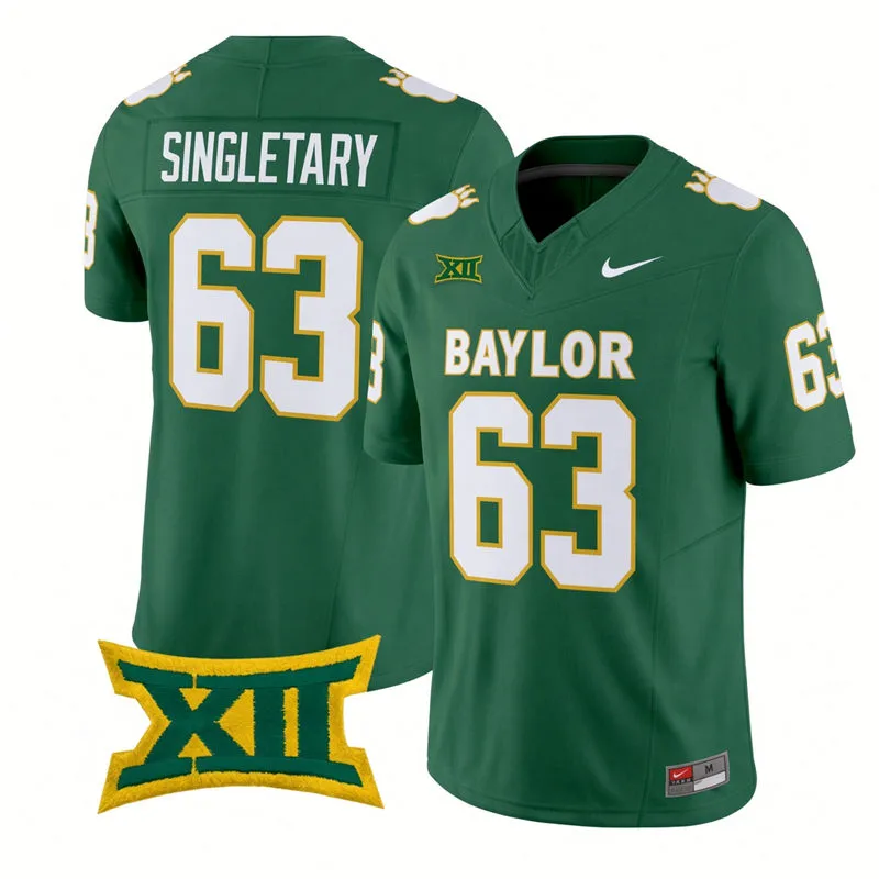 Baylor Bears #63 Mike Singletary Green Throwback Football Jersey