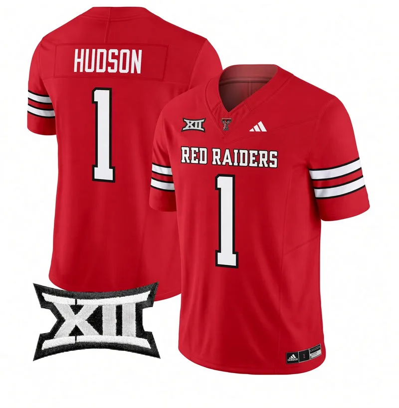 Texas Tech Red Raiders #1 Micah Hudson 2026 Red Football Game Jersey