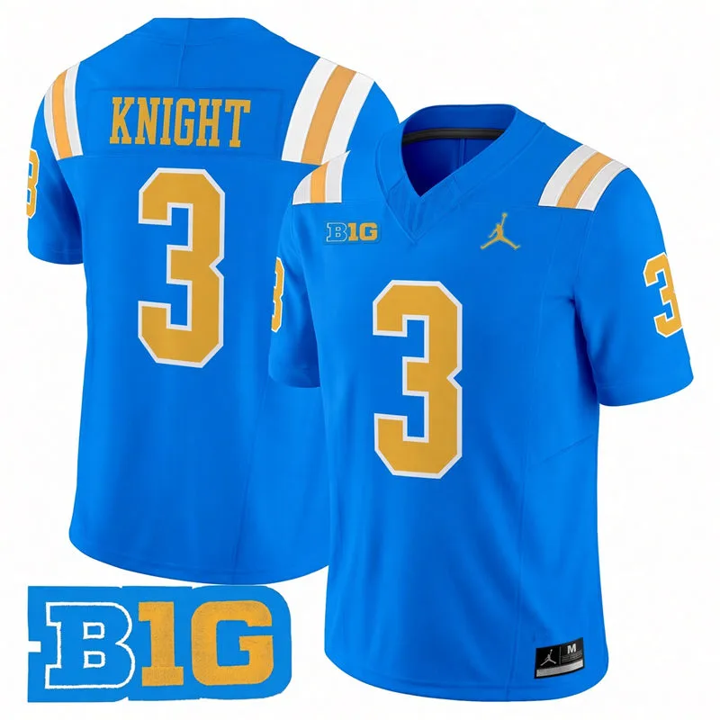 UCLA Bruins #3 Wayne Knight 2026 Royal Football Game Jersey