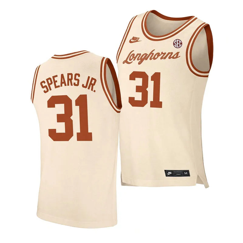 Texas Longhorns #31 Marcus Spears Jr. Cream College Basketball Retro Limited Jersey Texas Longhorns #31 Marcus Spears Jr. Cream College Basketball Retro Limited Jersey