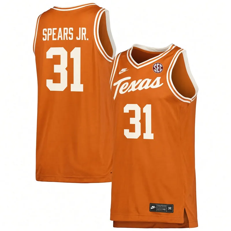 Texas Longhorns #31 Marcus Spears Jr. Orange Team Classic Basketball Jersey