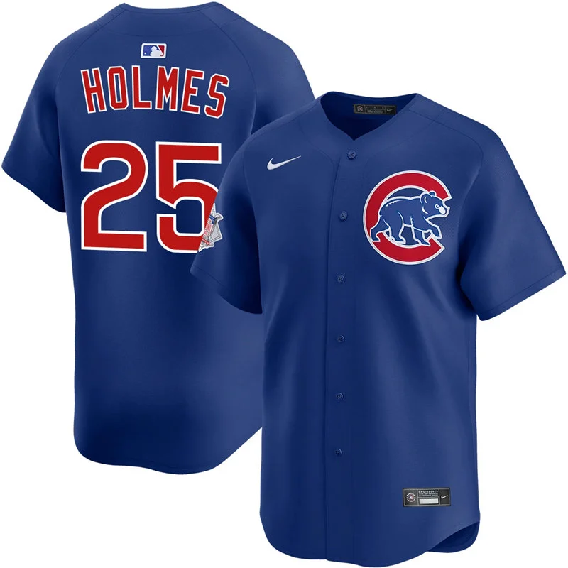 Mens Chicago Cubs #25 Clay Holmes Nike Royal Alternate Limited Jersey