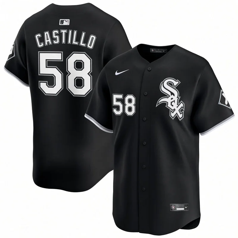 Men's Chicago White Sox #58 Luis Castillo Nike Black Alternate Limited Jersey