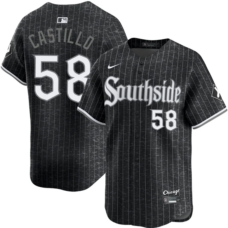 Men's Chicago White Sox #58 Luis Castillo Nike Black City Connect Limited Jersey