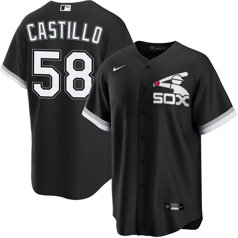 Men's Chicago White Sox #58 Luis Castillo Nike Black Alternate  2 Limited Jersey
