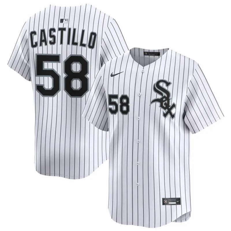 Men's Chicago White Sox #58 Luis Castillo Nike White Home Limited Jersey