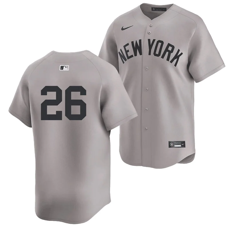 Mens New York Yankees #26 Luis Garcia Jr. Nike Gray Away Limited Jersey