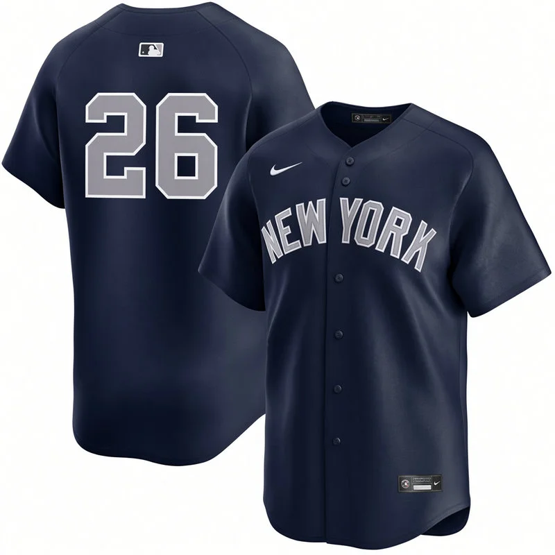 Mens New York Yankees #26 Luis Garcia Jr. Nike Navy Grey Alternate 2nd New York Limited Jersey