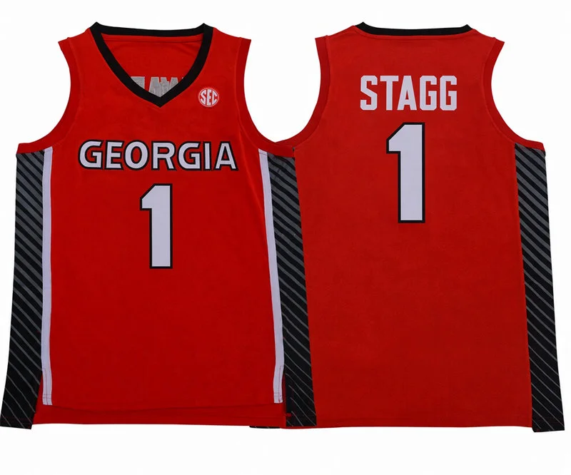 Georgia Bulldogs #1 Kareem Stagg 2026 Red College Basketball Game Jersey Georgia Bulldogs #1 Kareem Stagg 2026 Red College Basketball Game Jersey