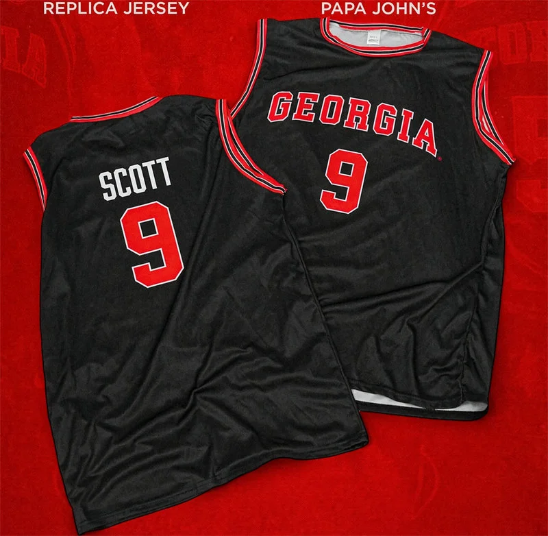 Georgia Bulldogs #9 James Scott  Nike Black College Basketball Classics Jersey