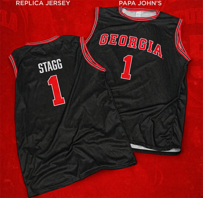 Georgia Bulldogs #1 Kareem Stagg Nike Black College Basketball Classics Jersey Georgia Bulldogs #1 Kareem Stagg Nike Black College Basketball Classics Jersey