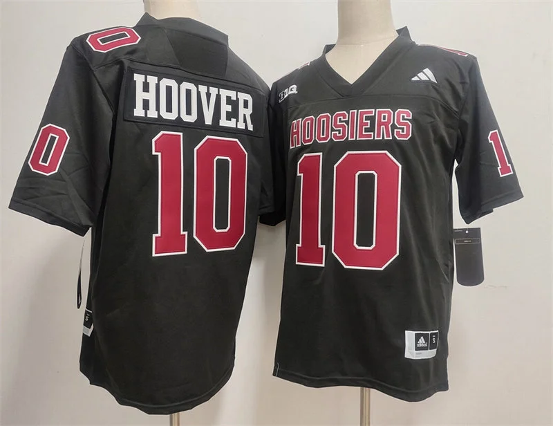 Indiana Hoosiers #10 Josh Hoover Black Hoosiers College Football Jersey