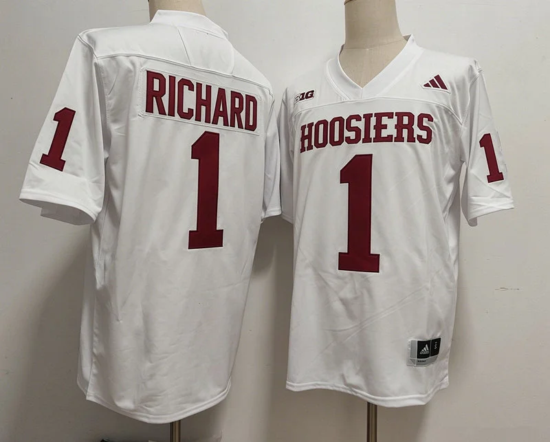 Indiana Hoosiers #1 Turbo Richard White Hoosiers College Football Jersey