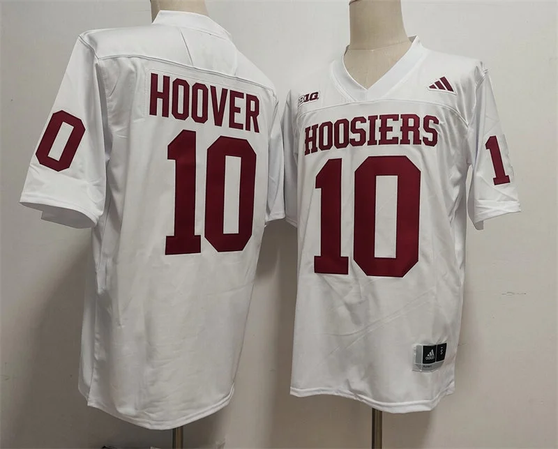 Indiana Hoosiers #10 Josh Hoover White Hoosiers College Football Jersey