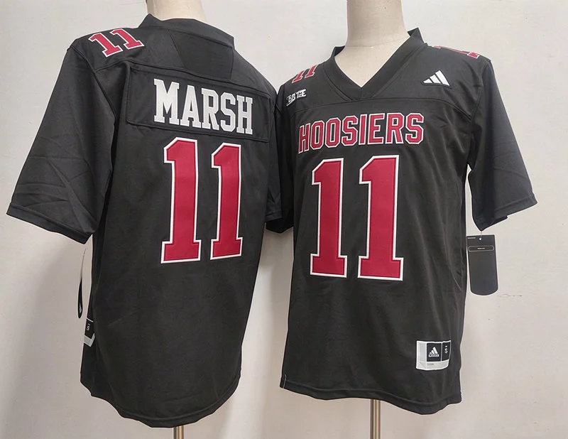 Indiana Hoosiers #11 Nick Marsh Black Hoosiers College Football Jersey