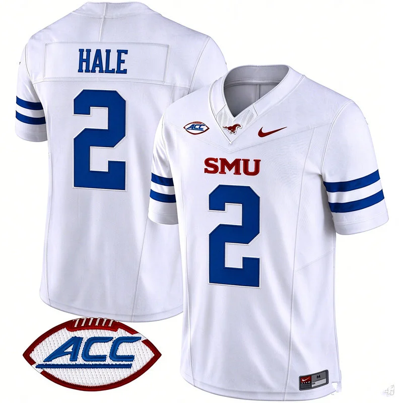 SMU Mustangs #2 Jalen Hale 2026 White Football Game Jersey