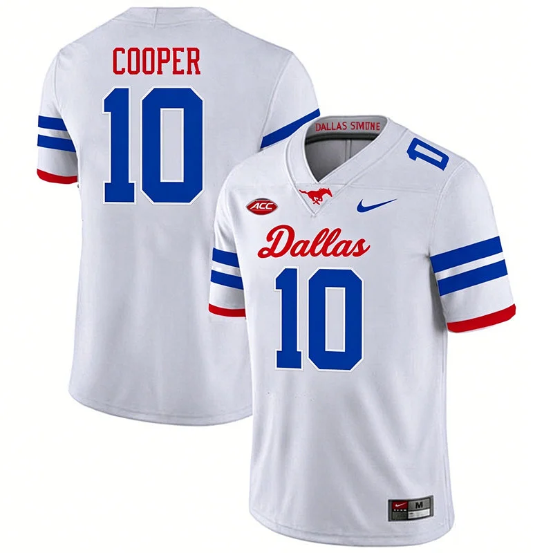 SMU Mustangs #10 Jalen Cooper White Dallas Limited Football Jersey
