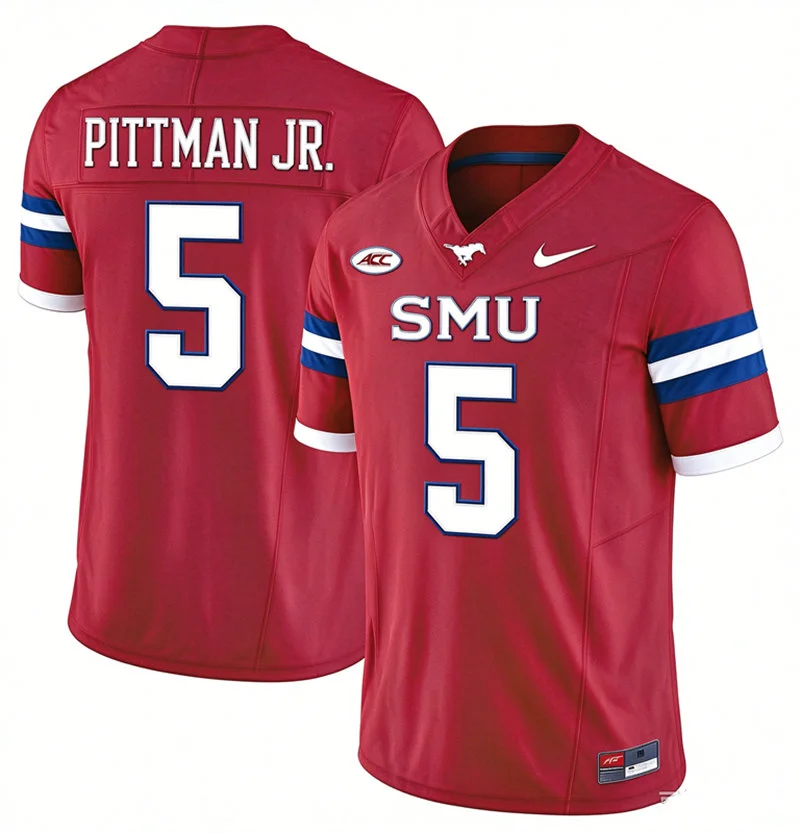 SMU Mustangs #5 Randy Pittman Jr. 2026 Red Football Game Jersey