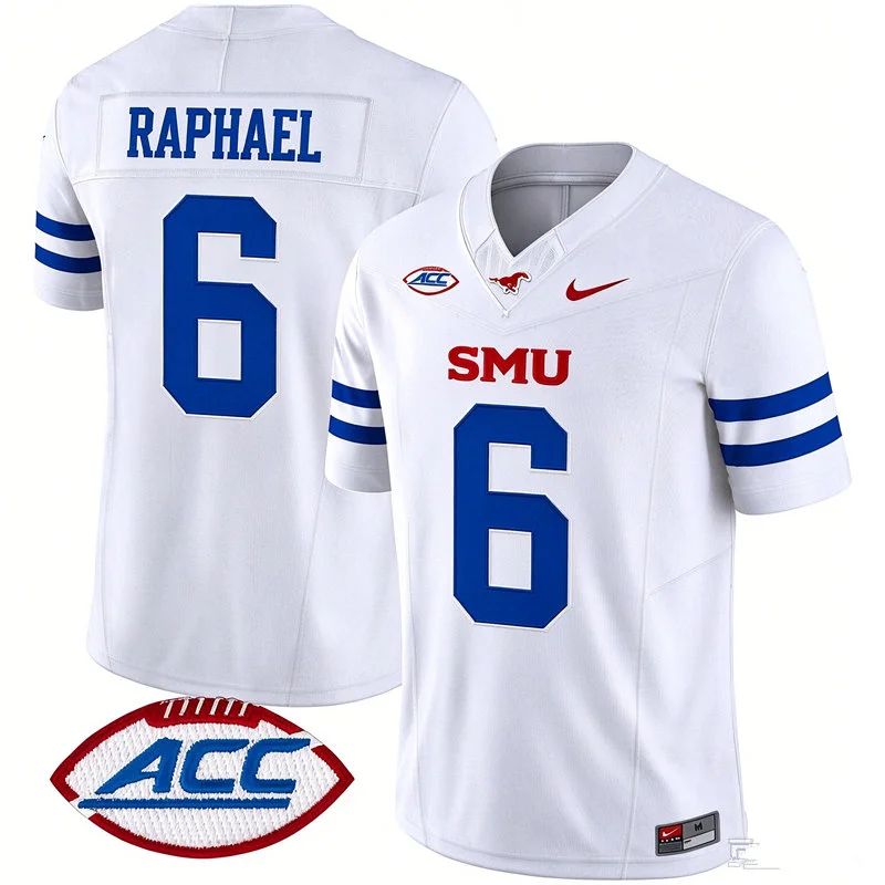 SMU Mustangs #6 Kendrick Raphael 2026 White Football Game Jersey