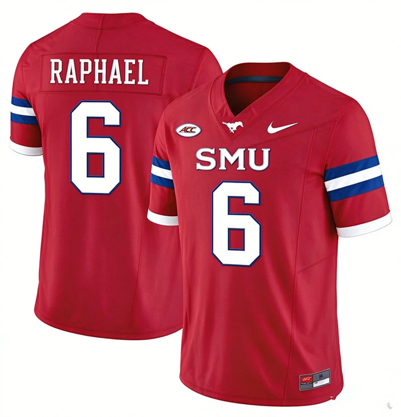SMU Mustangs #6 Kendrick Raphael 2026 Red Football Game Jersey