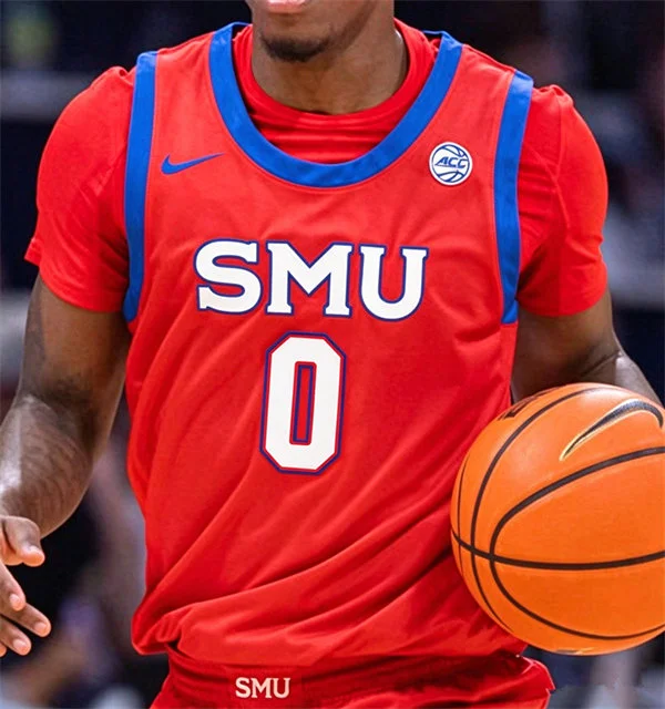 SMU Mustangs #0 Rowan Brumbaugh Nike 2026 ACC Red Basketball Game Jersey SMU Mustangs #0 Rowan Brumbaugh Nike 2026 ACC Red Basketball Game Jersey