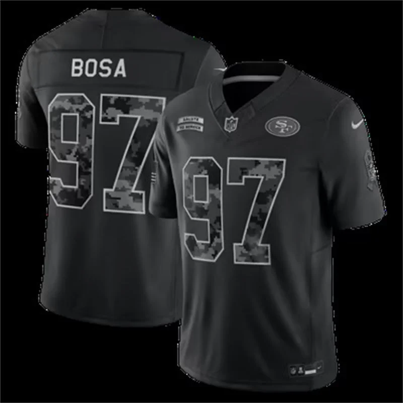 Mens San Francisco 49ers #97 Nick Bosa Black 2026 Salute to Service Limited Jersey