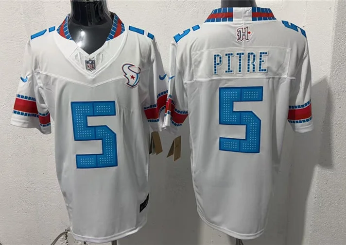 Men's Houston Texans #5 Jalen Pitre White 2026 F.U.S.E Rivalries Collection Limited Jersey